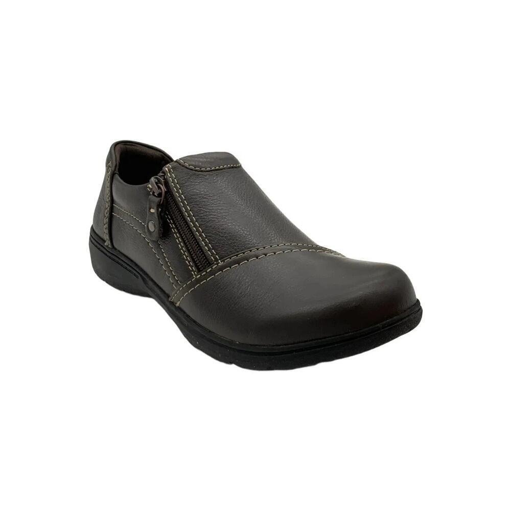 NEW Clarks Women's 7.5 Collection Carleigh Ray Brown Nubuck Leather Shoes